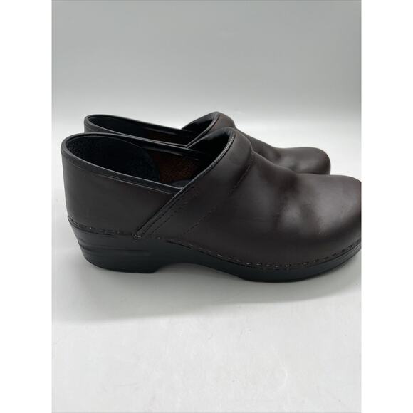 Dansko Shoes Womens 40 XP Clogs Slip On Wedge 208780202 Brown Leather Comfort - Picture 3 of 10